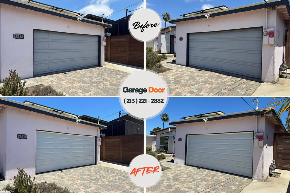 Before and after: garage door repair LaBarque Creek, MO